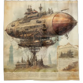  Steampunk Zeppelin (10) Douchegordijn (Voorkant)