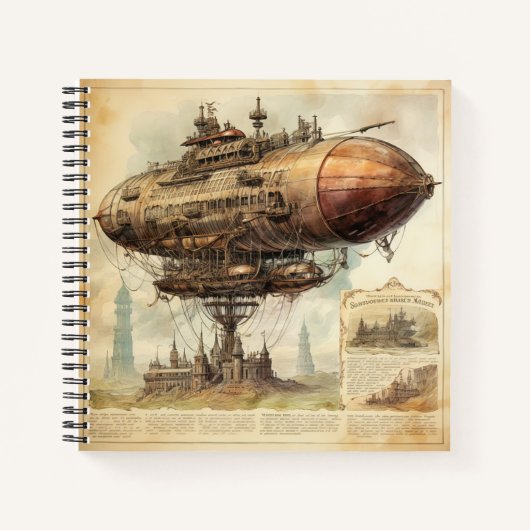  Steampunk Zeppelin (10) Notitieboek (Voorkant)
