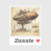  Steampunk Zeppelin (10) Sticker (Vel)