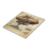  Steampunk Zeppelin (10) Tegeltje (Zijkant)