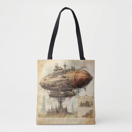  Steampunk Zeppelin (10) Tote Bag (Voorkant)