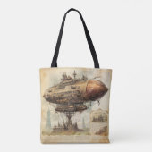  Steampunk Zeppelin (10) Tote Bag (Achterkant)