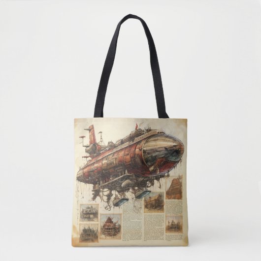 Steampunk Zeppelin (11) Tote Bag (Voorkant)