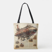 Steampunk Zeppelin (11) Tote Bag (Achterkant)