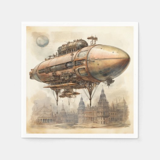  Steampunk Zeppelin (12) Servet (Voorkant)