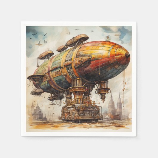 Steampunk Zeppelin (1) Servet (Voorkant)