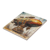  Steampunk Zeppelin (1) Tegeltje (Zijkant)