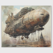 Steampunk Zeppelin (2) Cadeaupapier (Vlak)