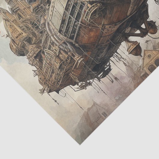 Steampunk Zeppelin (2) Tissuepapier (Detail)