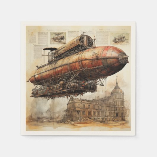  Steampunk Zeppelin (3) Servet (Voorkant)