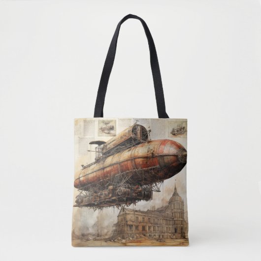 Steampunk Zeppelin (3) Tote Bag (Voorkant)