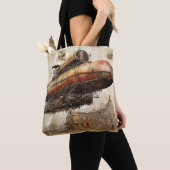 Steampunk Zeppelin (3) Tote Bag (Dichtbij)