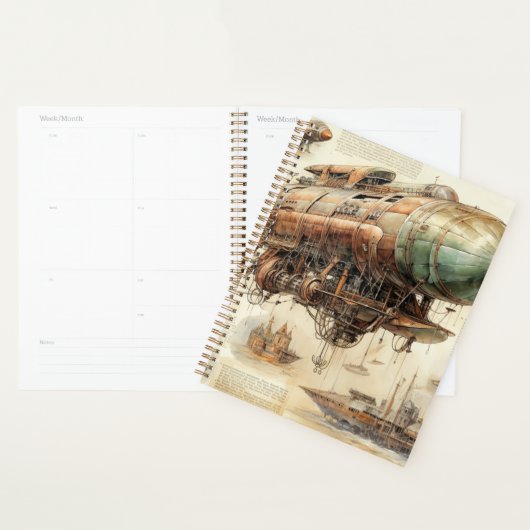 Steampunk Zeppelin (4) Planner (Display)