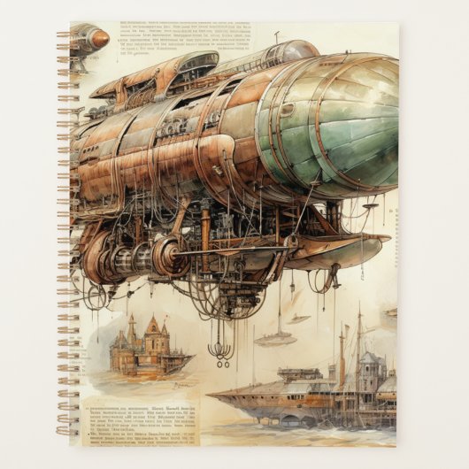  Steampunk Zeppelin (4) Planner (Voorkant)