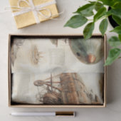  Steampunk Zeppelin (4) Tissuepapier (Geschenk)