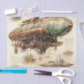  Steampunk Zeppelin (4) Tissuepapier (Craft)
