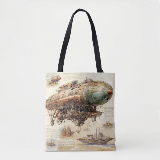 Steampunk Zeppelin (4) Tote Bag (Voorkant)