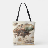 Steampunk Zeppelin (4) Tote Bag (Achterkant)