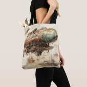 Steampunk Zeppelin (4) Tote Bag (Dichtbij)