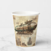 Steampunk Zeppelin (5) Papieren Bekers (Achterkant)