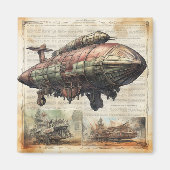  Steampunk Zeppelin (6) Magneet (Voorkant)