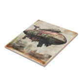  Steampunk Zeppelin (6) Tegeltje (Zijkant)