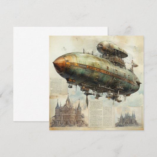 Steampunk Zeppelin (7) (Voorkant / Achterkant)