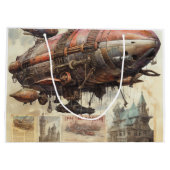  Steampunk Zeppelin (8) Tissue Paper Groot Cadeauzakje (Achterkant)