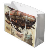  Steampunk Zeppelin (8) Tissue Paper Groot Cadeauzakje (Achterkant Gekanteld)