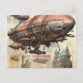Steampunk Zeppelin (9) Briefkaart (Voorkant)