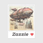  Steampunk Zeppelin (9) Sticker (Vel)