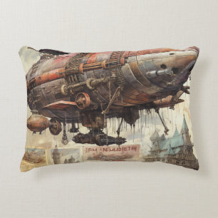 Steampunk Zeppelin (9) Tissue Paper Accent Kussen