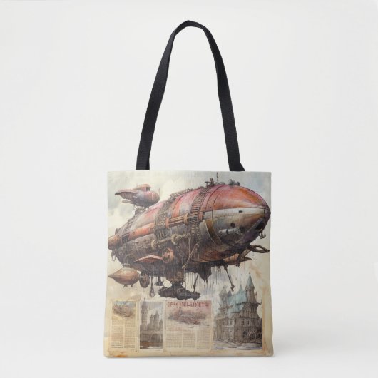  Steampunk Zeppelin (9) Tote Bag (Voorkant)