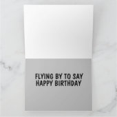 STEAMPUNK ZEPPELIN BLIMP NEWSPAPER BIRTHDAAGKAARTE KAART (Binnen)