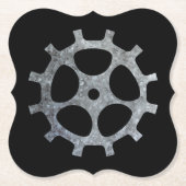 Steampunk Zilver Gear VIII Kartonnen Onderzetters (Voorkant)