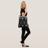 Steampunk Zilver Zink Luchtships Aangepaste Naam Tote Bag (Op model)