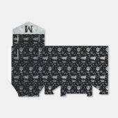 Steampunk Zilver Zink Luchtships Monogram Bedankdoosjes (Uitgevouwen)