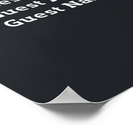 Steampunk  Zitkaart Bruiloft Poster (Hoek)