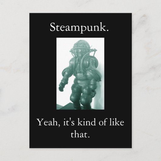 Steampunk. Zo is het. Briefkaart (Voorkant)