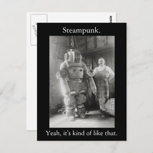 Steampunk. Zo is het. v2 Briefkaart (Voorkant / Achterkant)
