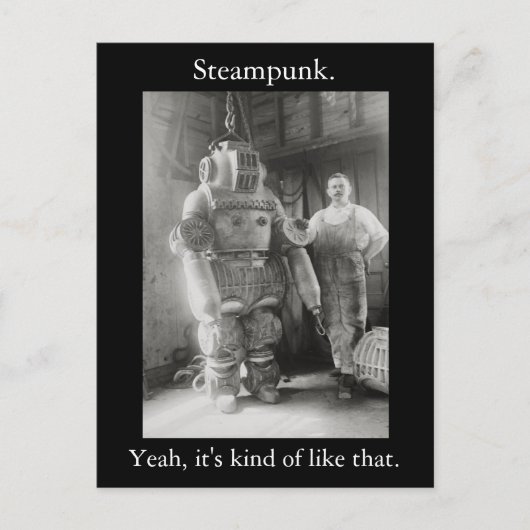 Steampunk. Zo is het. v2 Briefkaart (Voorkant)