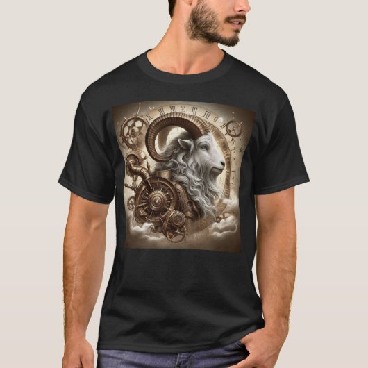 Steampunk Zodiac Steenbok T-shirt (Voorkant)