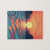 Steampunk zonsondergang legpuzzel (Horizontaal)