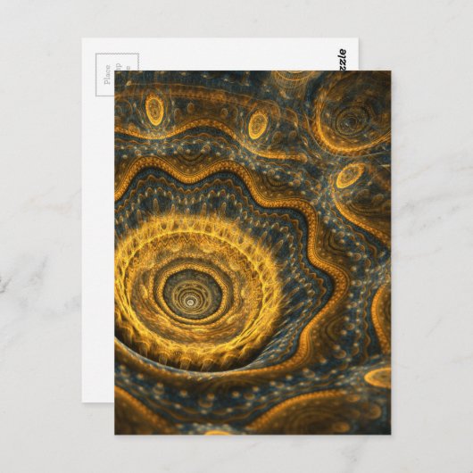 Steampunkbloem Briefkaart (Voorkant / Achterkant)