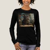 SteampunkFrenchie(Edition 1) Tri-blend Lange Mouwe Shirt (Voorkant)