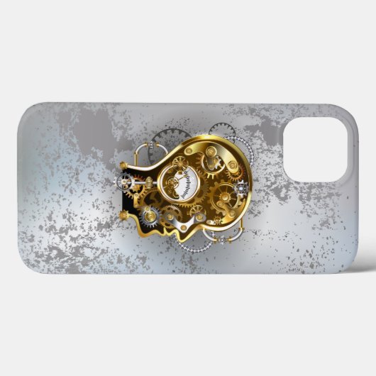 Steampunkhoofd met manometer Case-Mate iPhone case (Achterkant (horizontaal))