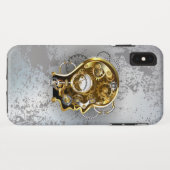 Steampunkhoofd met manometer Case-Mate iPhone case (Achterkant (horizontaal))