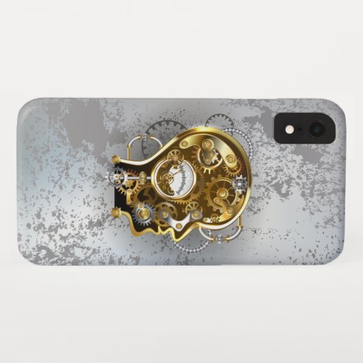 Steampunkhoofd met manometer Case-Mate iPhone case (Achterkant (horizontaal))