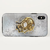Steampunkhoofd met manometer Case-Mate iPhone case (Achterkant (horizontaal))