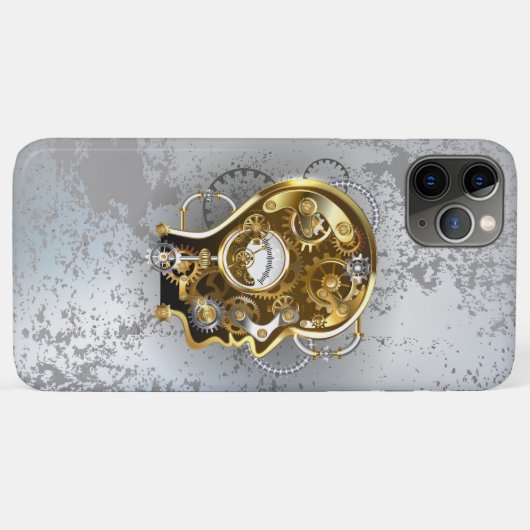 Steampunkhoofd met manometer Case-Mate iPhone case (Achterkant (horizontaal))